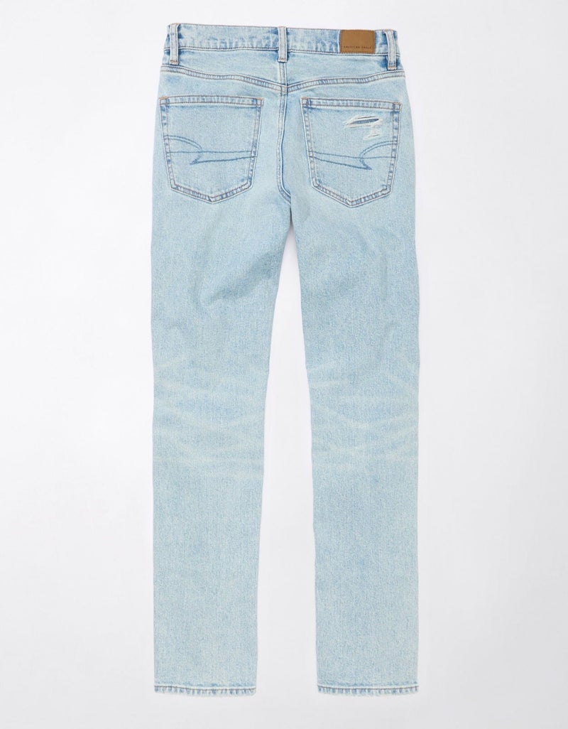 American Eagle AE Stretch Super High-Waisted Ripped Ankle Straight Jean - Image 5