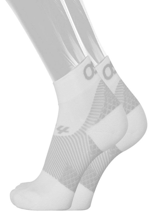 OS1st Plantar Fasciitis Socks FS4, Plantar Fasciitis Relief, Arch Support and Overall Foot Health (Qtr Crew, White, Large) - Image 1