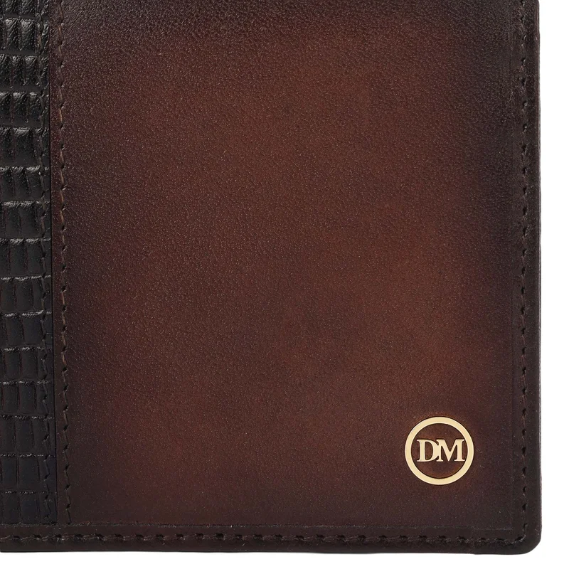 Da Milano Dark Brown Dark Brown Bifold Leather Mens Wallet for Men | Best Price UAE