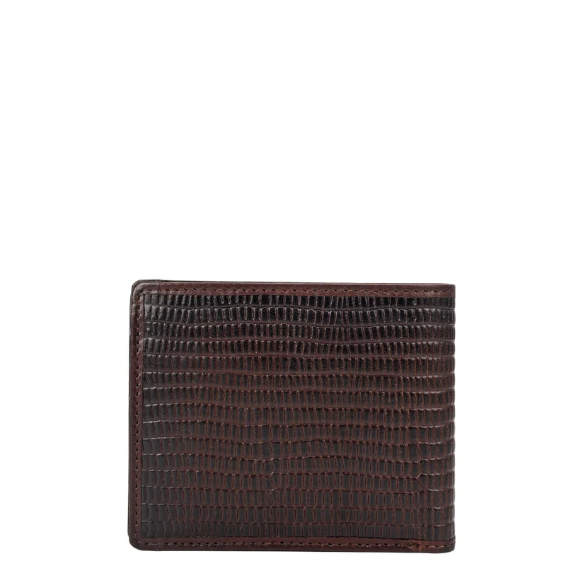 Da Milano Dark Brown Dark Brown Bifold Leather Mens Wallet for Men | Best Price UAE