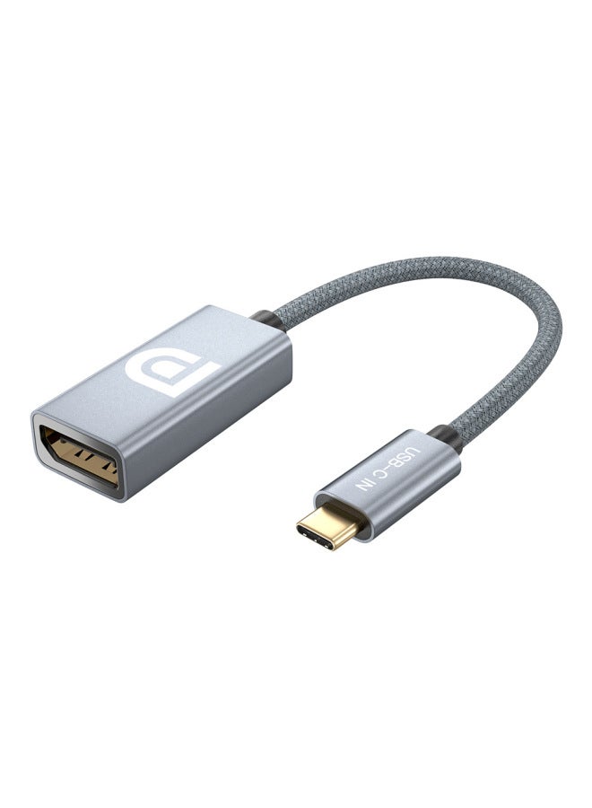 DP To HDMI Super Adapter Cable 4K60Hz Aluminum Alloy DP To HDMI Male To Female Computer Screen HD Cable-Color:0.2m - Image 1
