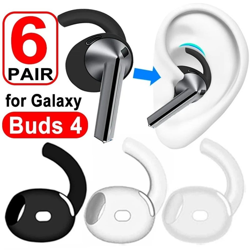1-6Pairs Replacement Earplugs for Samsung Galaxy Buds 4 Anti Slip Silicone Eartips Noise Reduction Earbuds Cap for Galaxy Buds4 - Image 2