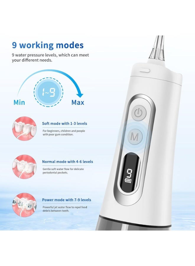 Zikra Water Dental Flosser Teeth Pick, 9 Modes, Cordless Portable Rechargeable Orthodontic Water Teeth Cleaner, Ipx7 Waterproof Professional Oral Irrigator For Home And Travel - Image 2