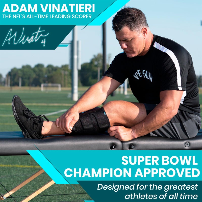 Vive Calf Brace - Adjustable Shin Splint Support - Lower Leg Compression Wrap Increases Circulation, Reduces Muscle Swelling - Calf Sleeve for Men and Women - Pain Relief (Black) - Image 5