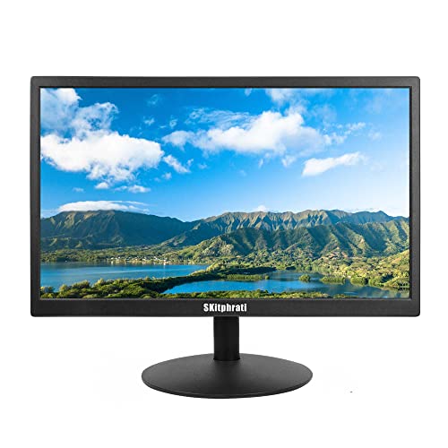 SKitphrati 17 inch PC Monitor LED Monitor 1440x900, 75HZ, 5Ms, 16:10, Viewing Angle 95°(Horizontal),TN Panel, VESA Wall Mountable, VGA & HDMI Port, Black - Image 1