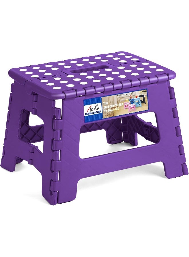 ACKO Folding Step Stool 9 Inch Step Stool 300 lb Capacity Plastic Foldable Step Stools for Kids and Adults - Image 1