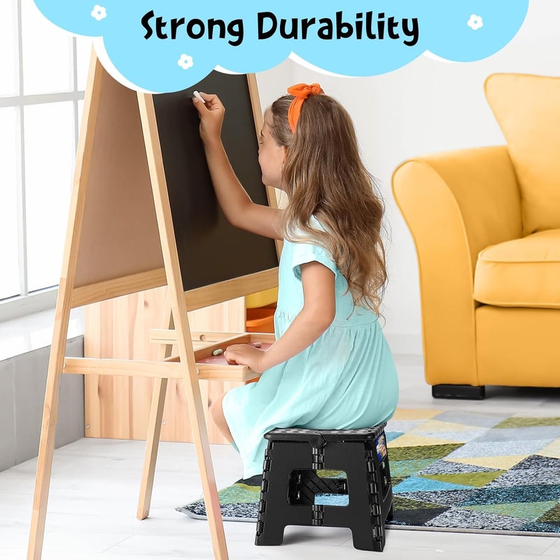 ACKO Folding Step Stool 9 Inch Step Stool 300 lb Capacity Plastic Foldable Step Stools for Kids and Adults - Image 5