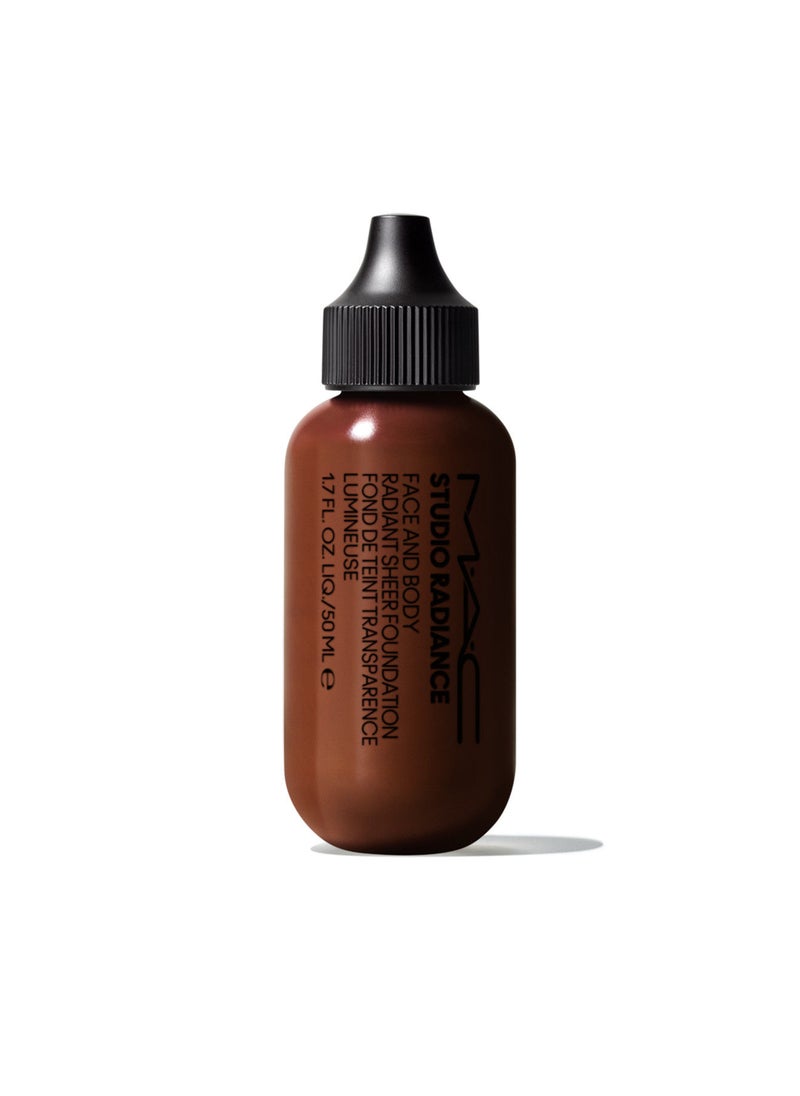 MAC Cosmetics Studio Radiance Face and Body Radiant Sheer Foundation Auburn with neutral undertones for dark skin W6  - Image 1