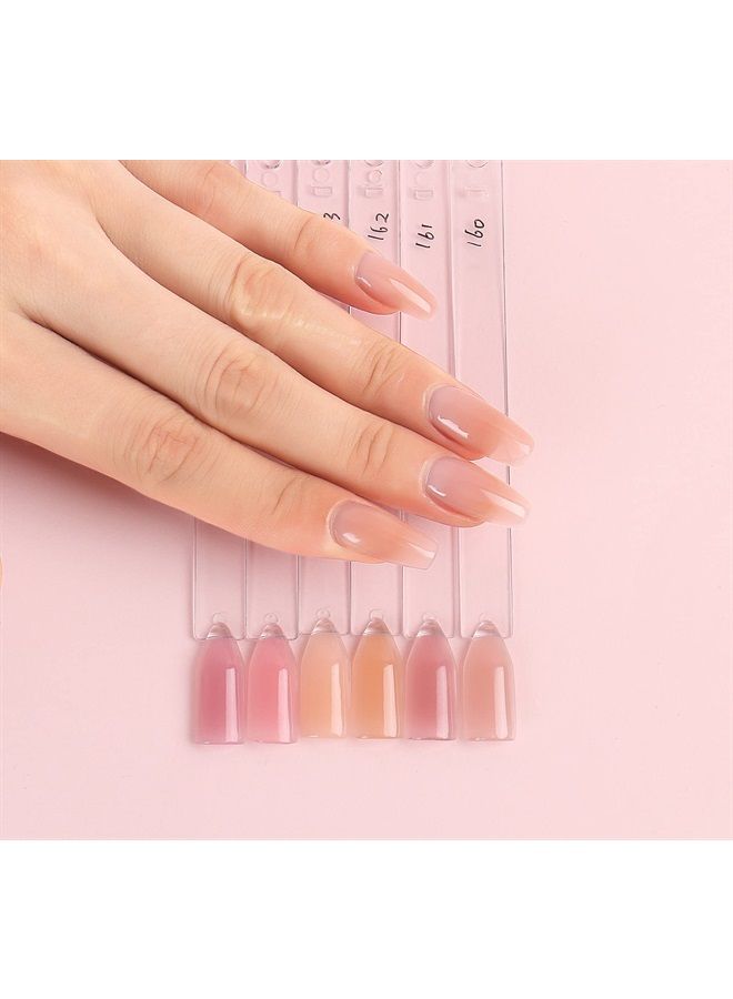 AIMEILI Sheer Color Builder Base Gel for Nails, No Need Slip Solution Builder Extension, Soak Off Nude Gel Nail Polish 6pcs X 10ml - Kit Set 38 - Image 2