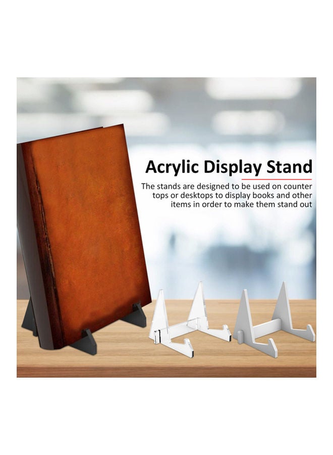 NIBEMINENT Anti-Fall Book Display Stand White - Image 2