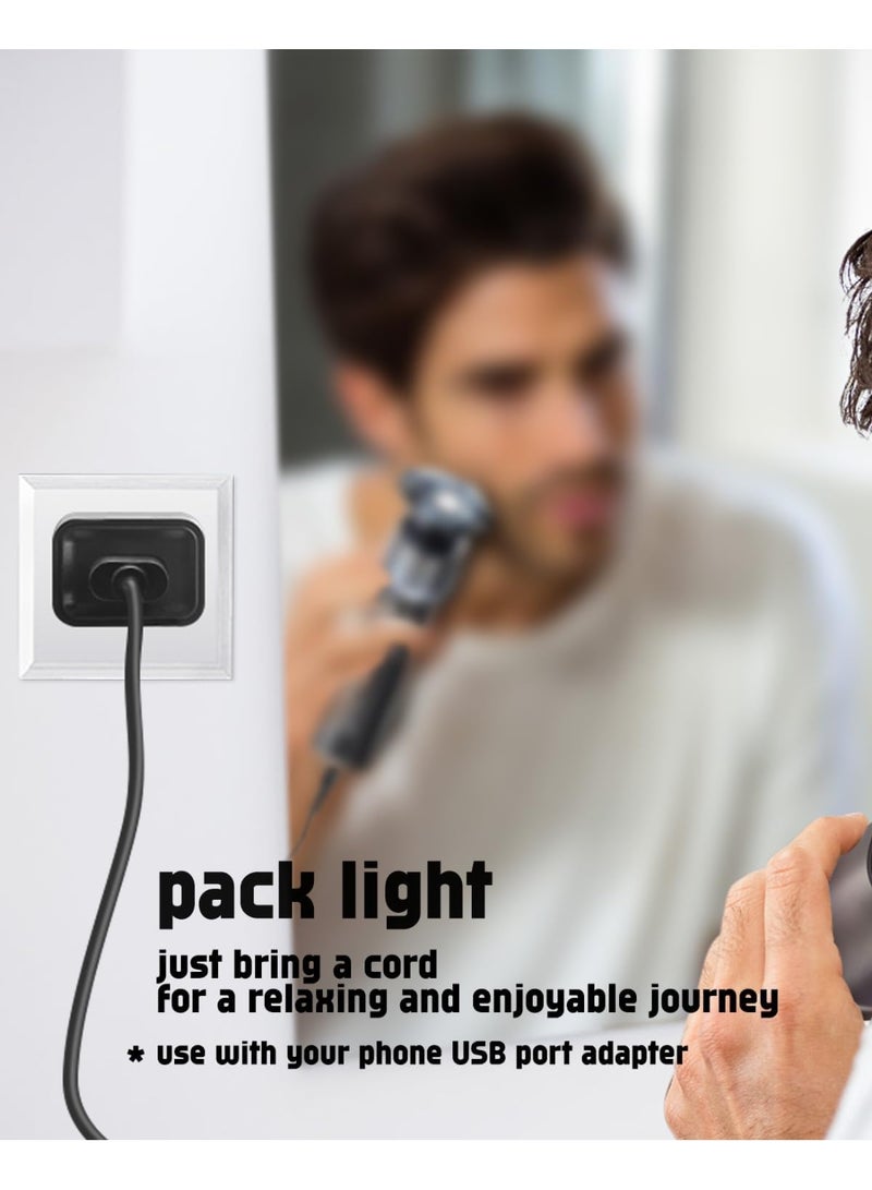 OSHIMA 5v Charger Cable Compatible for Philips, 5v Shaver Charging Cable with Shaver Cleaning Brush Compatible for Philips Norelco Shaver X5000/5001 S1112/1113, One Blade Charger Electric Razor for Men - Image 5