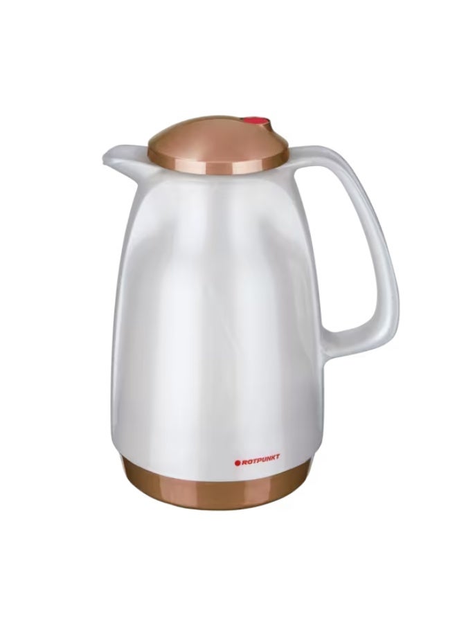 ROTPUNKT Durable and Elegant Design Vacuum Jug White and Brown 1 Liter