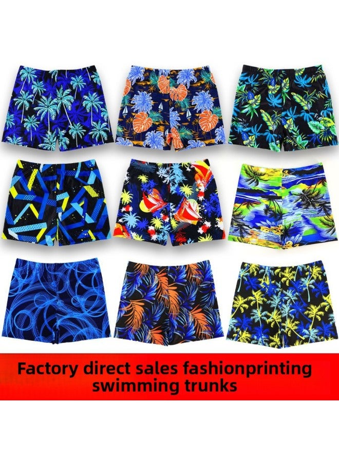 Loquat 2024 Swimming Trunks Large Size Boxer Anti-embarrassment Swimming Trunks Men's Fashion Digital Printing Swimming Pool Hot Spring Swimming Trunks-Color:# No. 1 Color- - Image 2