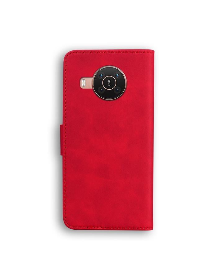 erorex Case For Nokia X10 / X20 Skin Feel Pure Color Flip Leather Phone Case - Image 3