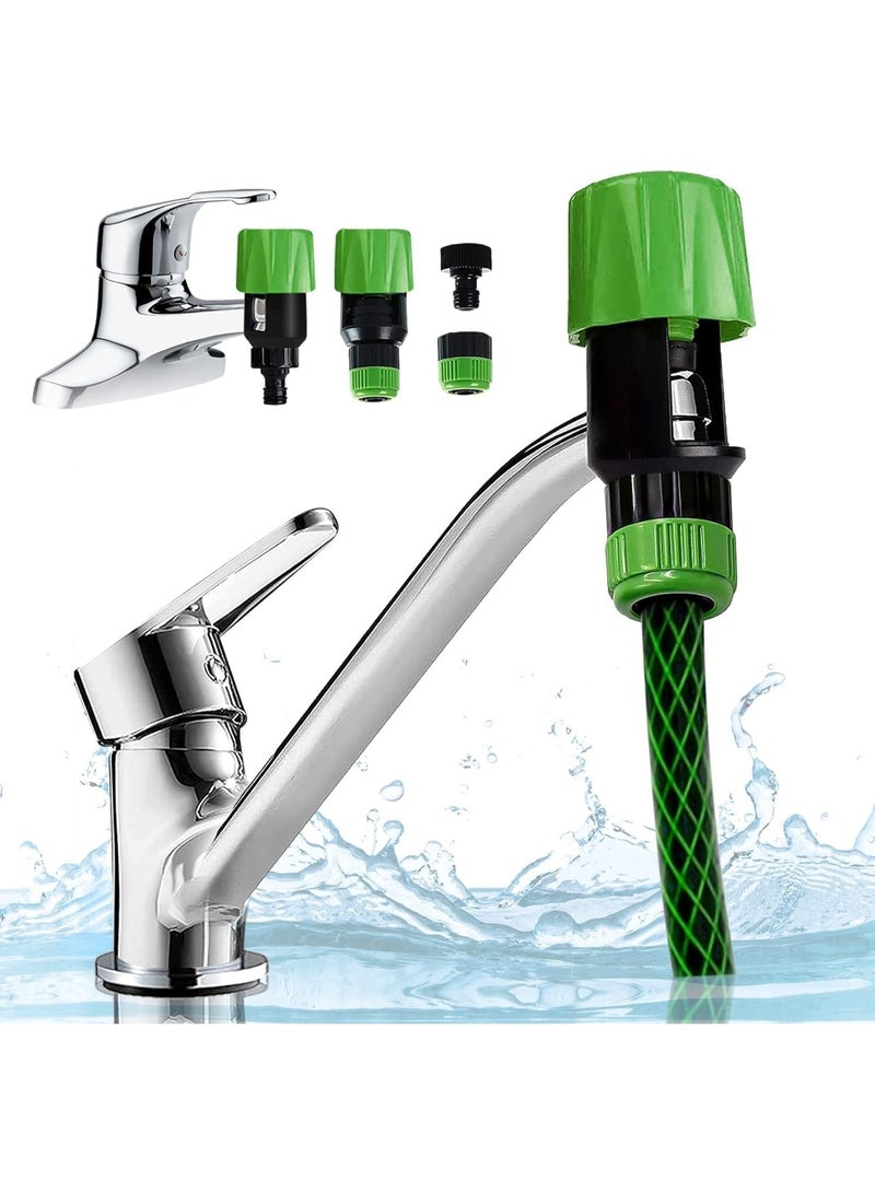 Emerald Basic Hose Connector 1/2 inch 5pc Set – Leakproof Garden Hose Adapter | Heavy-Duty Plastic Hose Fitting | Easy Quick-Connect Watering Accessory - Image 1