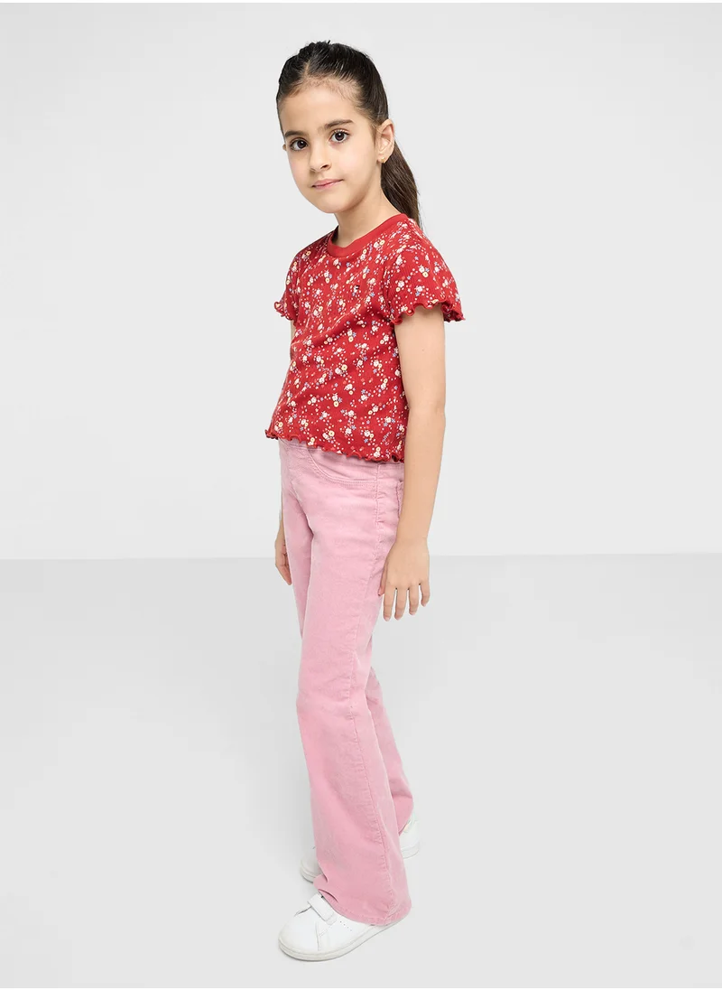 تومي هيلفيغر FLOWER POINTELLE TEE SS