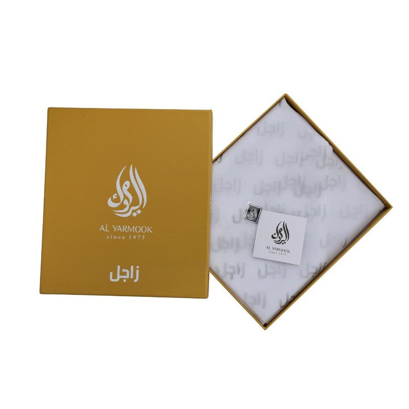 AL YARMOOK BOX QATRA – ELEGANT WHITE JACQUARD | 52” | POLYESTER FABRIC - Image 2