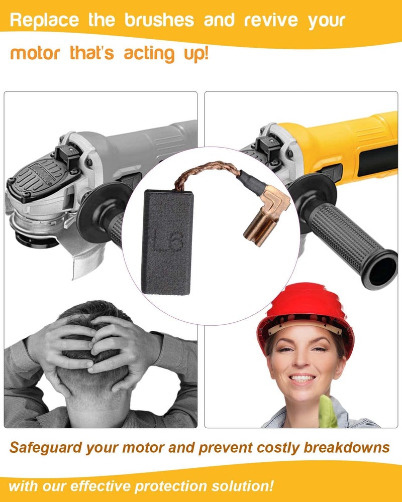 GYSXRDA 4 Pcs Carbon Motor Brush Compatible with DeWalt DWE4120 / DWE4011, Dewalt N097696 Grinder Motor Replacement Part - Image 5