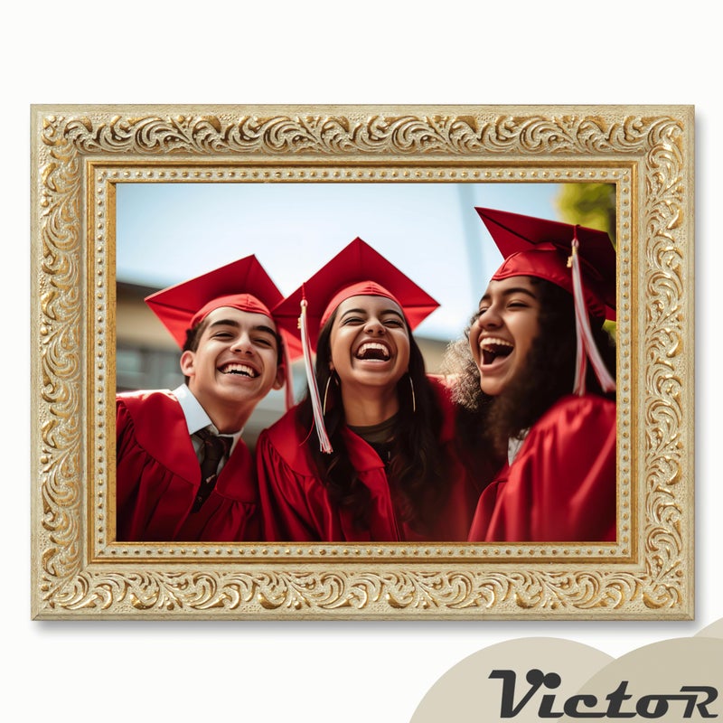 Victor VictoR 5x7 Picture Frame Rubens Green Gold - Picture Frames 5x7 - with Shutterproof Acrylic Glass - Antique Frames - Gold Frame 5 by 7  - Image 5