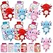 Motionchic Axolotl Valentines Day Gifts 24 Pack Axolotl Plush Keychains with Valentines Gifts Cards Cute Plush Keychains for Friends Exchange Party Favors - Image 2
