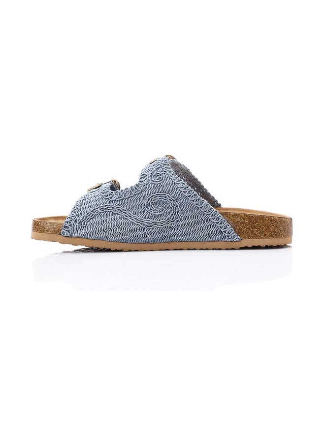 DejaVu Lace Breeze Buckle Slipper - Blue  - Image 3