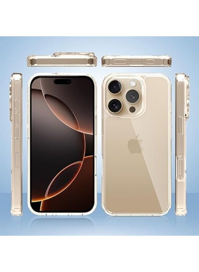 erorex Crystal Clear Case for iPhone 16 Pro (6.3-Inch), [Anti-Yellowing] Hard Back Slim Shockproof Bumper Anti-Scratch, Suitable for Wireless Charging - Image 5