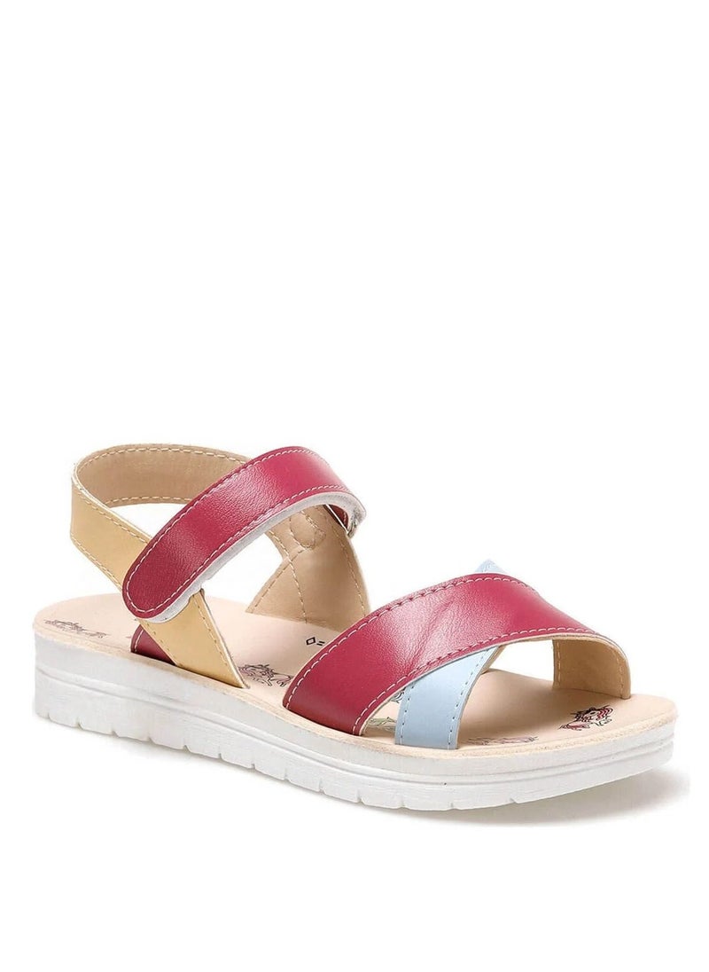 SouqBazar  Fuchshia Leather Girls Sandals  - Image 3