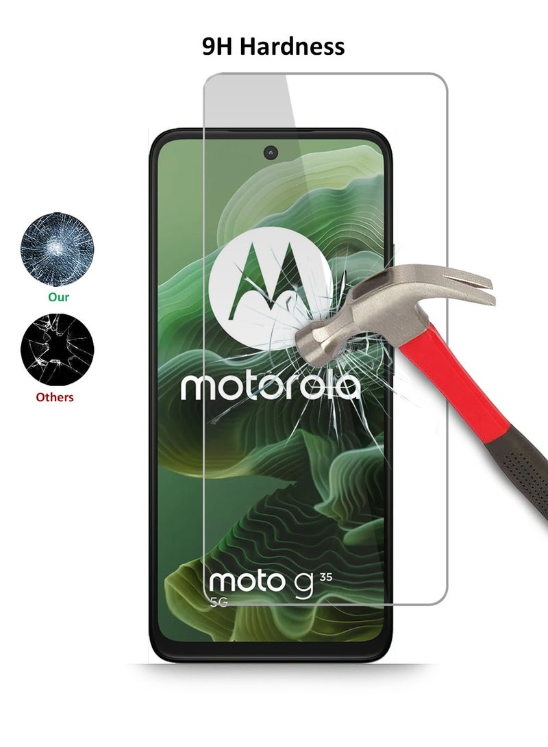 Techie Motorola Moto G35 5G HD Clear Tempered Glass Screen Protector - Image 3