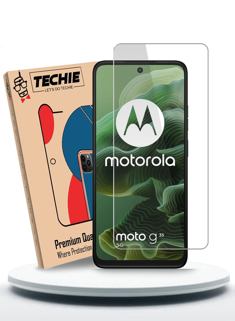 Techie Motorola Moto G35 5G HD Clear Tempered Glass Screen Protector - Image 1
