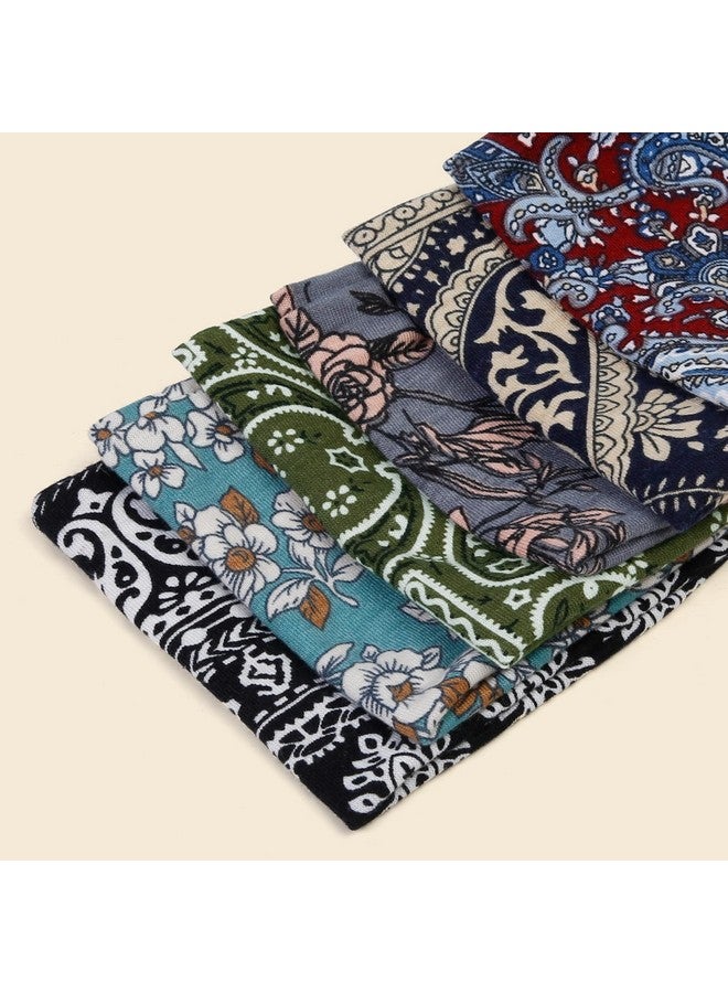 Huachi Headbands For Women Boho Elastic Hairbands For Women’S Hair Non Slip Wide Thick Head Band Fashion Soft Fabric Woman Headbands Short Hair Accessories For Women 6 Pack - Image 2
