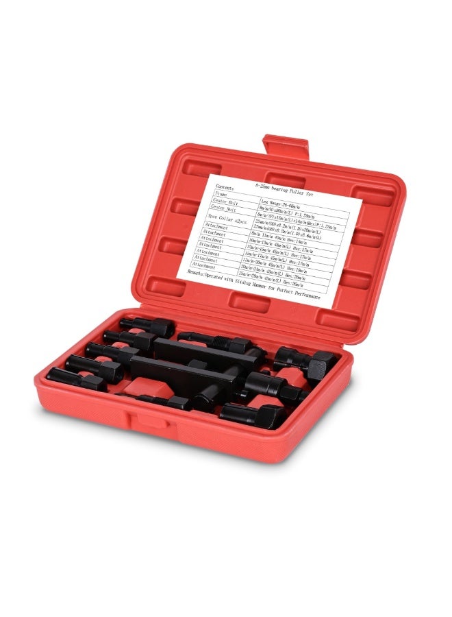 10PCS Motorcycle Blind Hole Bearing Puller Tool Kits, 8-25MM Motorcycle Wheel Inner Bearing Removal Puller Tool Set, Blind Internal Inner Insert Inside Bearing Extractor Puller Tool  - Image 1