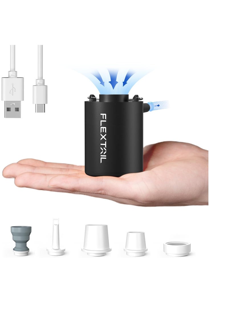 FLEXTAIL - FLEXTAILGEAR Tiny Pump 2024 - Portable Air Pump for Inflatables, 1.6oz 4kPa Air Mattress Pump, Rechargeable Air Pump for Pool Floats Air Bed Mattress Swimming Ring Vacuum Storage Bags - Image 1