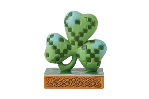 Enesco Jim Shore Heartwood Creek Irish Knot Shamrock Miniature Figurine 35 Inch Multicolor - Image 1