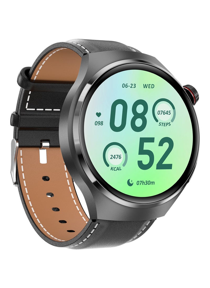 RollsTimi  Men's Smart Watches, IP68 Waterproof Smart Watches Suitable for Android and Apple Mobile Phones, Fitness Tracking Watches with Multiple Exercise Modes, Heart rate Monitoring Pedometer Sleep Monitor, GT4PRO Silver Brown Steel Belt.  - Image 2