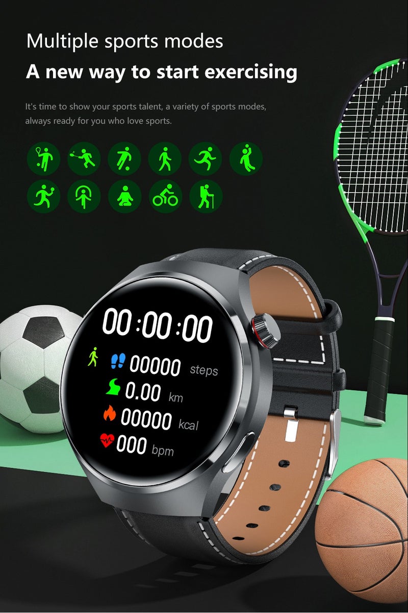 RollsTimi  Men's Smart Watches, IP68 Waterproof Smart Watches Suitable for Android and Apple Mobile Phones, Fitness Tracking Watches with Multiple Exercise Modes, Heart rate Monitoring Pedometer Sleep Monitor, GT4PRO Silver Brown Steel Belt. - Image 5