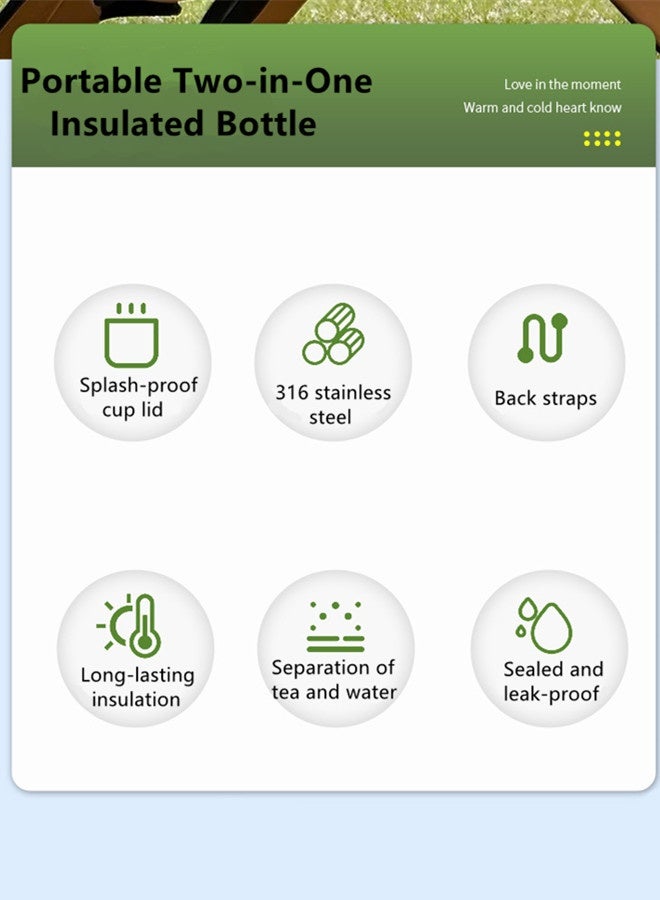 Thermos 1000ml Water Bottle 316 Stainless Steel Travel Coffee Cup Water Cup Tea Cup Vacuum Insulated Bottle Car Cup Vacuum Cup Leakproof Insulated Cup Water Bottle Thermos With Led Touch Screen Tempreture Display With Double Wall Vacuum Insulated White - Image 5