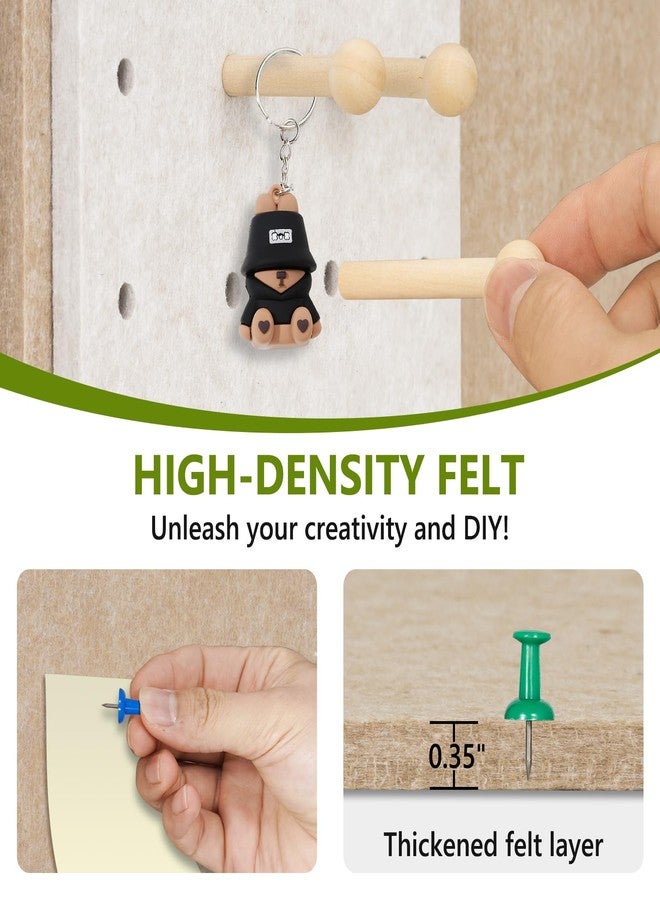 DOLLAR BOSS 3-in-1 Foldable Bulletin Board 24"x16" Vertical - Magnetic Whiteboard with Cork & Acrylic Shelves, Sound-Absorbing Felt for Home/Office/Dorm Includes Pins/Magnets (Latte) - Image 2