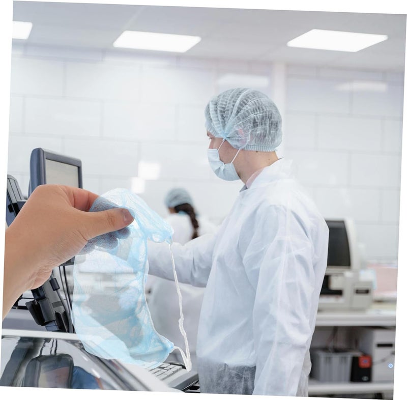 PRETYZOOM 100Pcs Disposable Beard Net with Ear Loops Full Facial Coverage Beard Cover for Laboratories and Food Processing Versatile Non Woven Mesh Beard Cover for Work Environments - Image 5