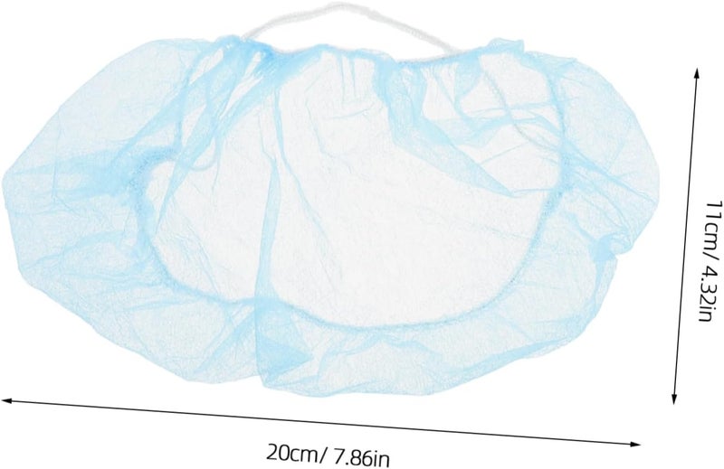 PRETYZOOM 100Pcs Disposable Beard Net with Ear Loops Full Facial Coverage Beard Cover for Laboratories and Food Processing Versatile Non Woven Mesh Beard Cover for Work Environments - Image 2