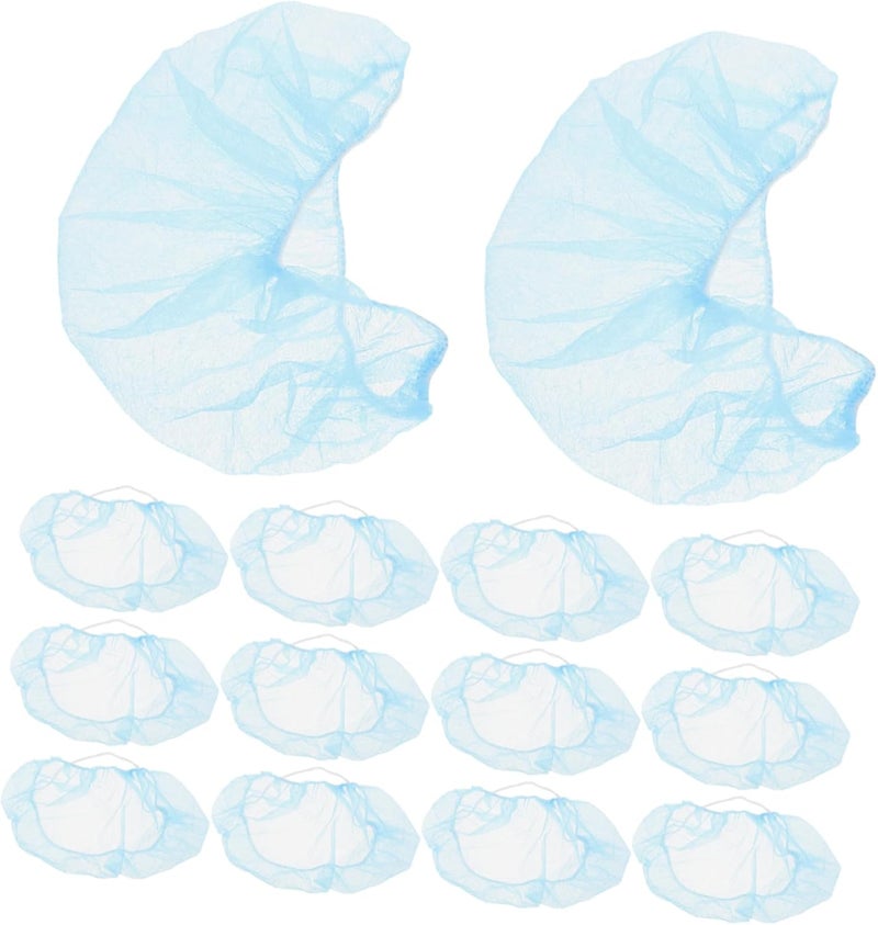 PRETYZOOM 100Pcs Disposable Beard Net with Ear Loops Full Facial Coverage Beard Cover for Laboratories and Food Processing Versatile Non Woven Mesh Beard Cover for Work Environments - Image 1