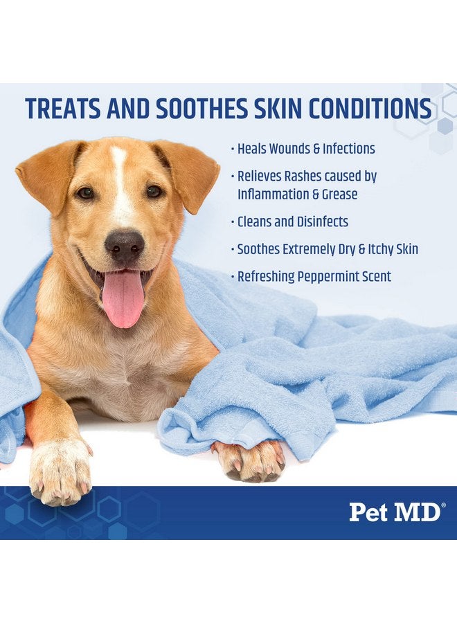 بيت إم دي شامبو موضعي من Pet MD للكلاب والقطط والخيول - 12 أونصة - Image 4