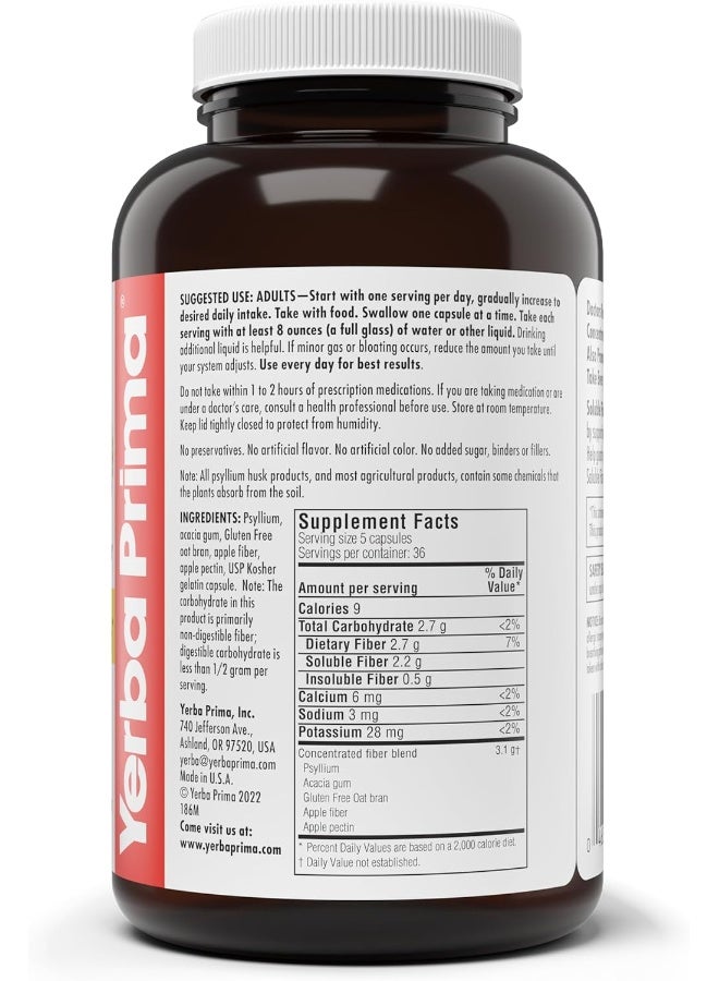 Yerba Prima Soluble Fiber Capsules, 180-Count - Image 4