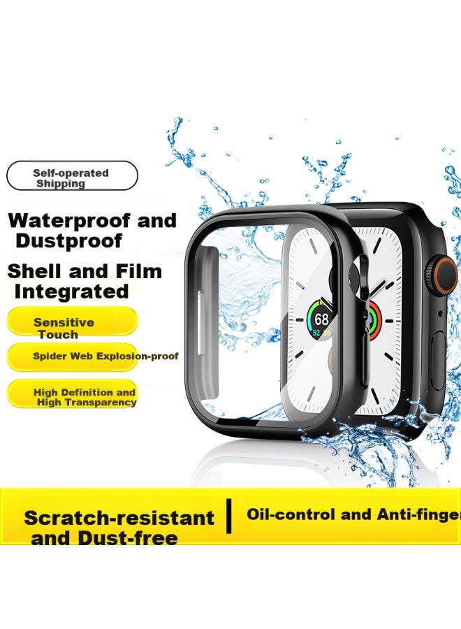 WITGOER Witgoer【ip68 Waterproof】apple Watch Protective Case Film Integrated Apple Watch S10 Set Tempered Steel Se Full Package 9 8 7 Iwatch Iphone Ultra2 - Image 1