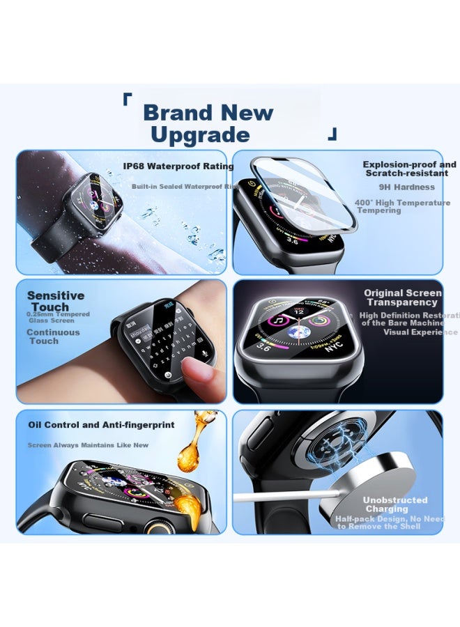 WITGOER Witgoer【ip68 Waterproof】apple Watch Protective Case Film Integrated Apple Watch S10 Set Tempered Steel Se Full Package 9 8 7 Iwatch Iphone Ultra2 - Image 2