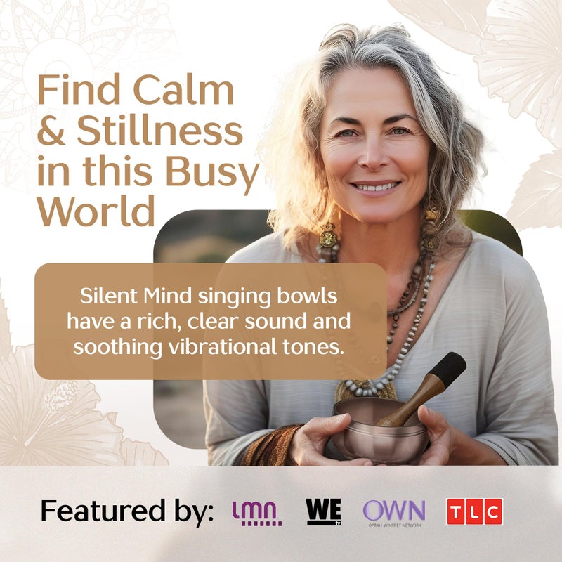 Silent Mind Tibetan Singing Bowl Set with Case â€“ Authentic Plain Design â€“ Meditation Bowl & Sound Bowl with Cushion, Mallet & Guide â€“ Handmade Nepali Bowls â€“ Chakra Balancing â€“ Meditation Sound Bath Kit - Image 5