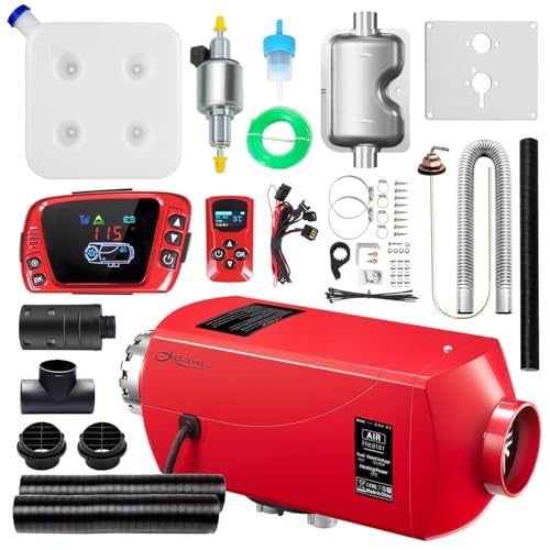 OBAKL Diesel Heater 5KW, Aluminum Housing, Diesel Air Heater 12V High Altitude, Parking Heater with Talking LCD Controller & 15L Tank for Trucks, Campers, RVs, and Boats - Image 1
