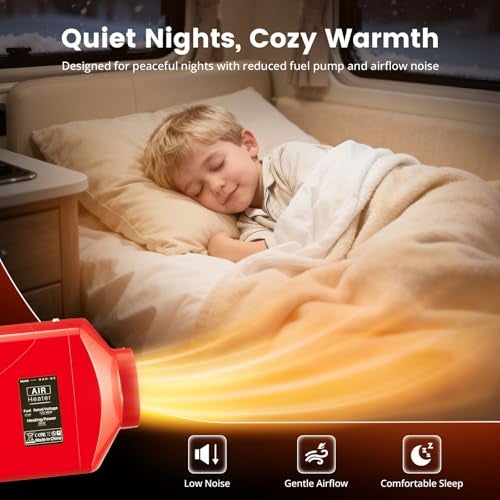 OBAKL Diesel Heater 5KW, Aluminum Housing, Diesel Air Heater 12V High Altitude, Parking Heater with Talking LCD Controller & 15L Tank for Trucks, Campers, RVs, and Boats - Image 5