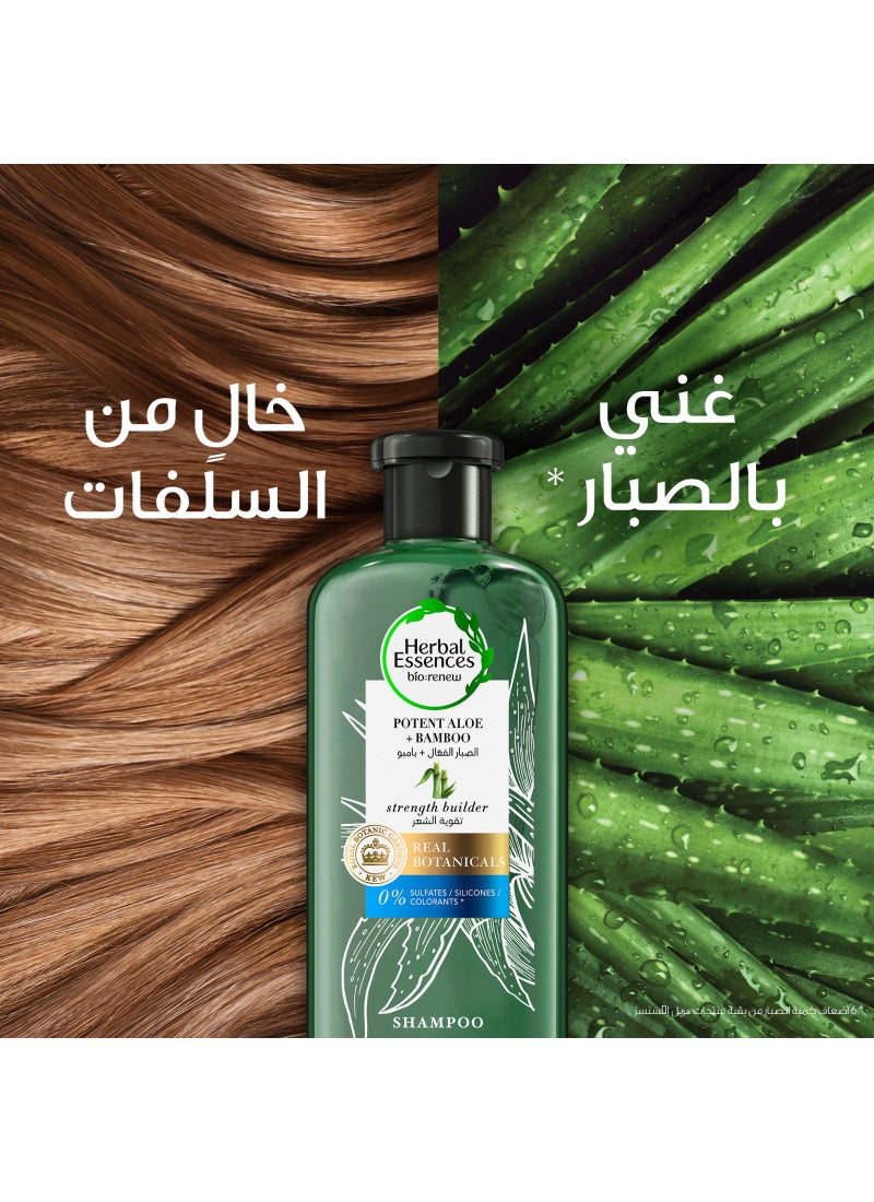 Herbal Essences Sulfate Free Potent Aloe Vera With Bamboo Natural Shampoo For Dry Hair 400ml - Image 5