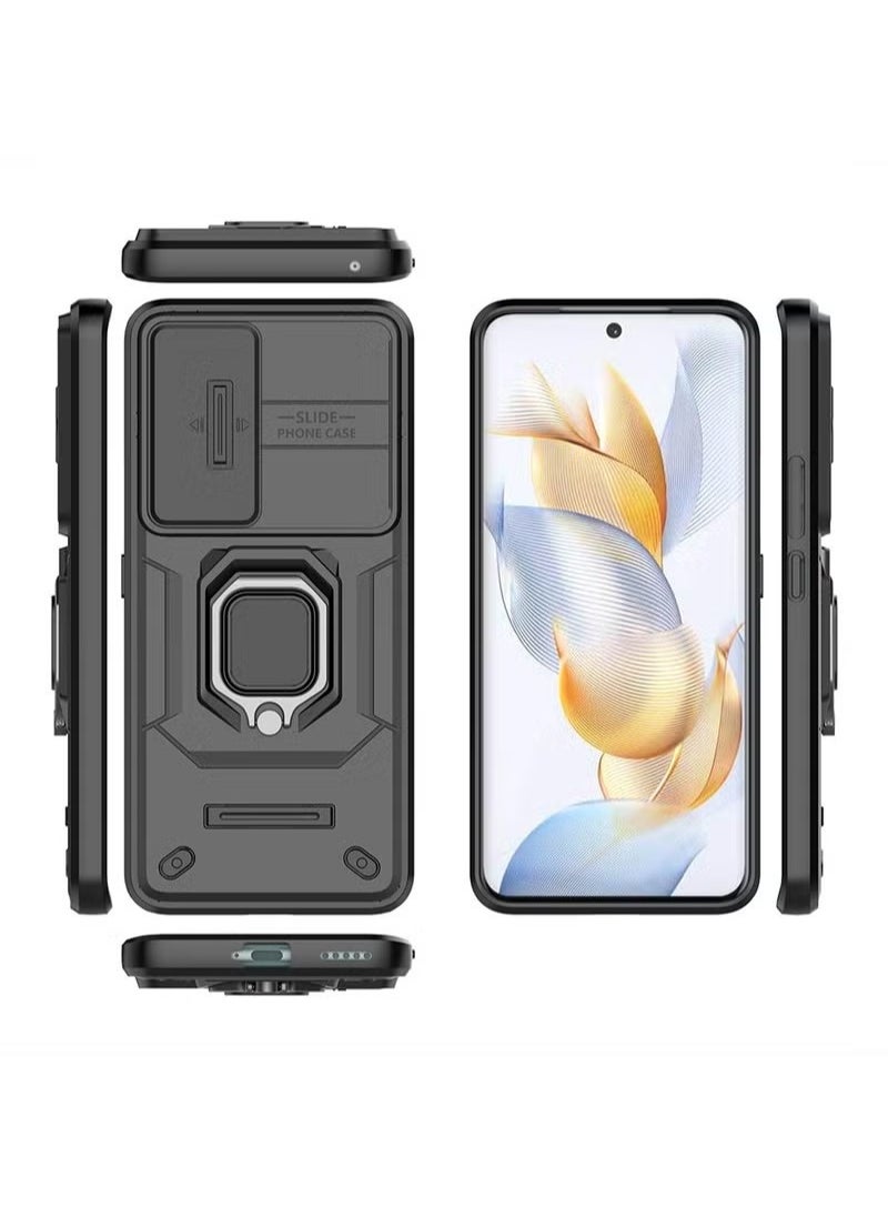 X-level Honor 90 Case Cover with Slide Camera Cover & Ring Holder, Kickstand Shell Back Cover Scratch-Resistant Shock-Absorbing Protector Accessories Kickstand Stand Magnetic Car Ring Holder Protection  - Image 5