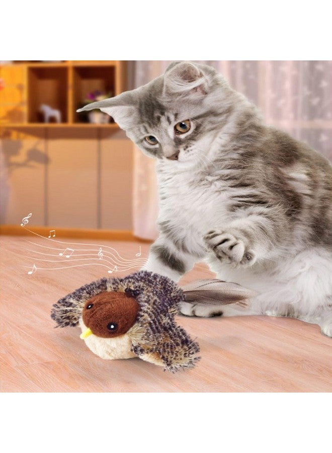 Flying Bird Cat Toy, Chirping Bird Cat Toy Flapping Wings, Flapping Bird Cat Toy, Simulated Chirping Bird Cat Toy, Flying Bird Cat Toys for Indoor Cats, Cat Bird Toy with Feather Tail (1PCS-B) - Image 2